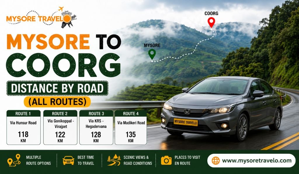 Mysore to Coorg Distance